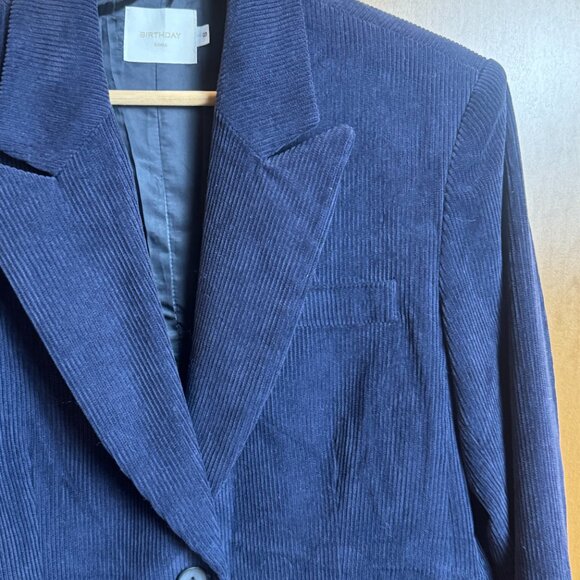 BIRTHDAY | Navy Corduroy Blazer - Picture 3 of 4